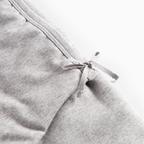 MarMar Copenhagen Rex Modal Baby Jumpsuit – Warm Padded Boxpak met Capuchon & Omvouwbare Handjes/Voetjes light grey melange grijs close up sluiting