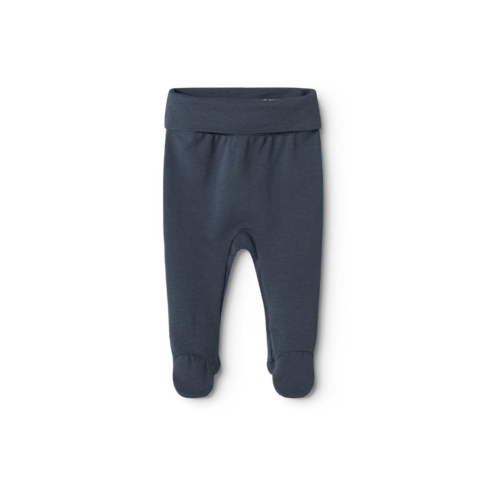 MarMar Copenhagen Piva Footed Pants – Zacht Modal Baby Broekje met Voetjes Biologisch Katoen & TENCEL™ Modal blue donkerblauw navy