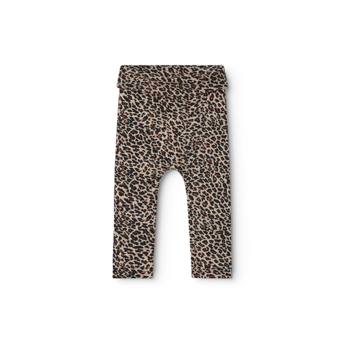 Zacht Baby Broekje legging - Leo Piva Modal - Biologisch katoen en modal - Panterprint - MarMar Copenhagen voorkant