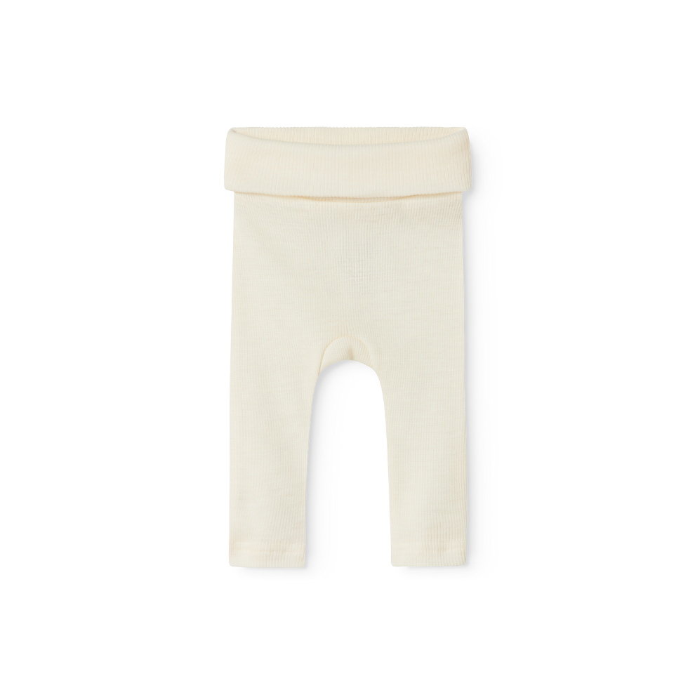 Baby broekje - Piva Wool Rib - Merinowol - MarMar Copenhagen natural wit
