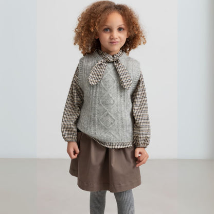 Spencer trui Tajo - Mohair wol mix - Lichtgrijs - Marmar Copenhagen kind