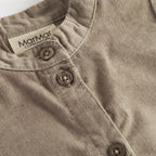 Overhemd top Tomi B - Biologisch katoen - Mud/bruin - Marmar Copenhagen bovenkant