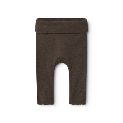 Zacht MarMar Copenhagen Piva pointelle merinowol broekje voor baby – thermoregulerend en kriebelvrij terre bruin