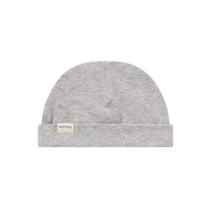 MarMar Copenhagen Aiko Modal Beanie – zacht babymutsje van biologisch katoen en TENCEL Modal met opvouwbare rand voor newborn grey melange grijs