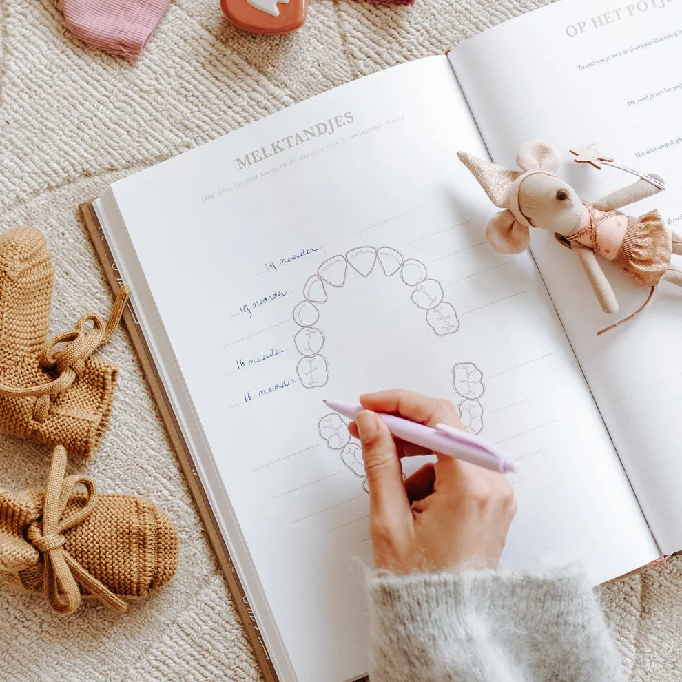 Toen jij steeds groter werd – Livre souvenir d'enfance à compléter de 1 à 10 ans avec souvenirs et étapes clés – Birth Lines