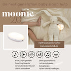 Knuffelkonijn met hartslag & white noise - The Humming Bunny 2.0 - Biologisch GOTS katoen - Moonie - productfoto - afbeelding 5