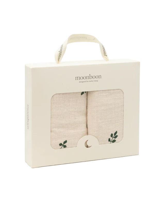 Hydrofiele doeken - 2 pack - 65x65 cm - Biologisch katoen - Moonboon - verpakking - afbeelding 3