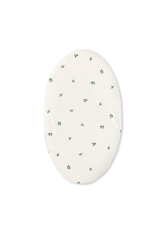 Hoeslaken ovale wieg -Fitted Sheet - Biologisch katoen - Moonboon - leaves