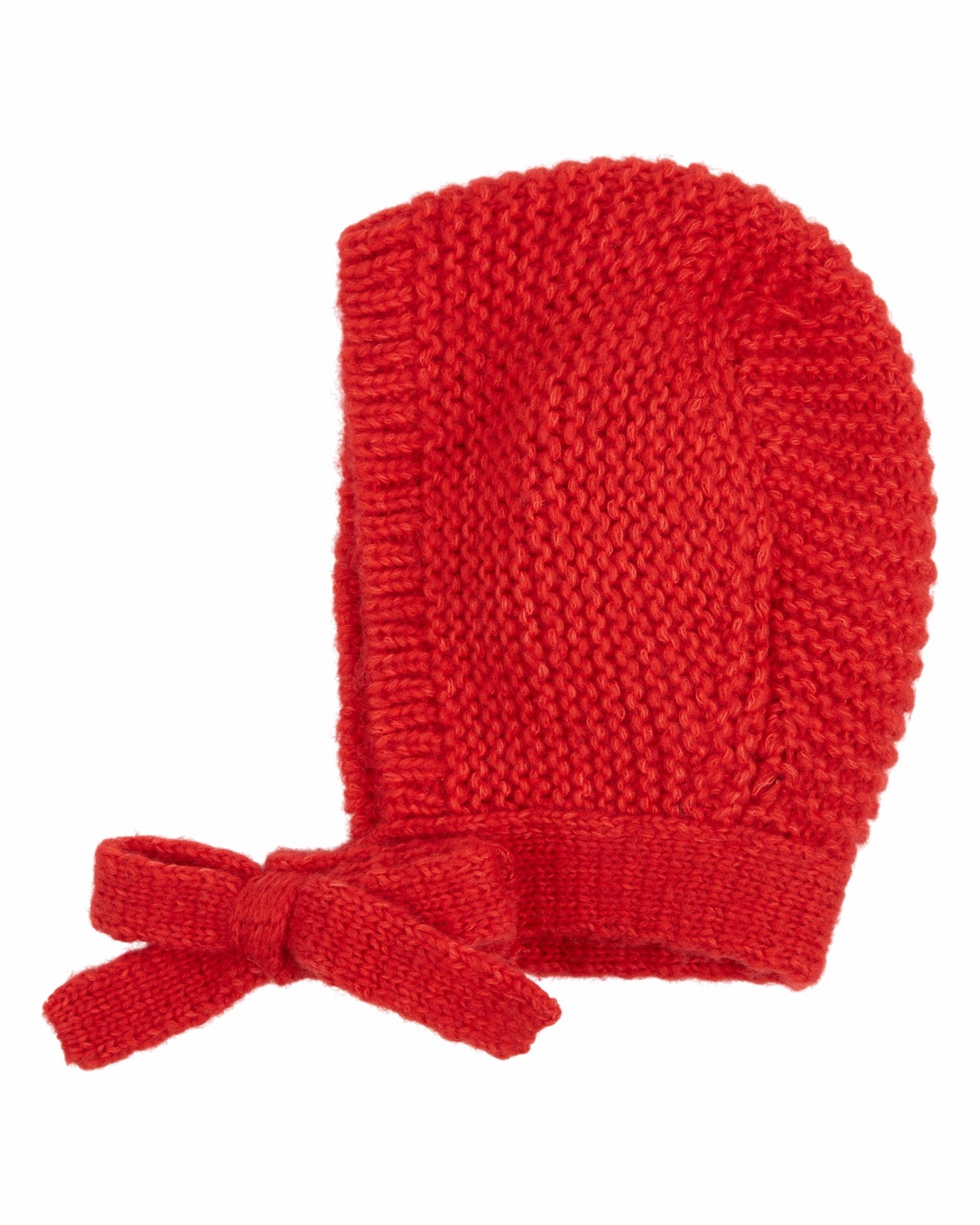 Gebreide capuchon met strik - Merinowol en Mako-katoen - Emile et Ida De Capuche Noe - productfoto