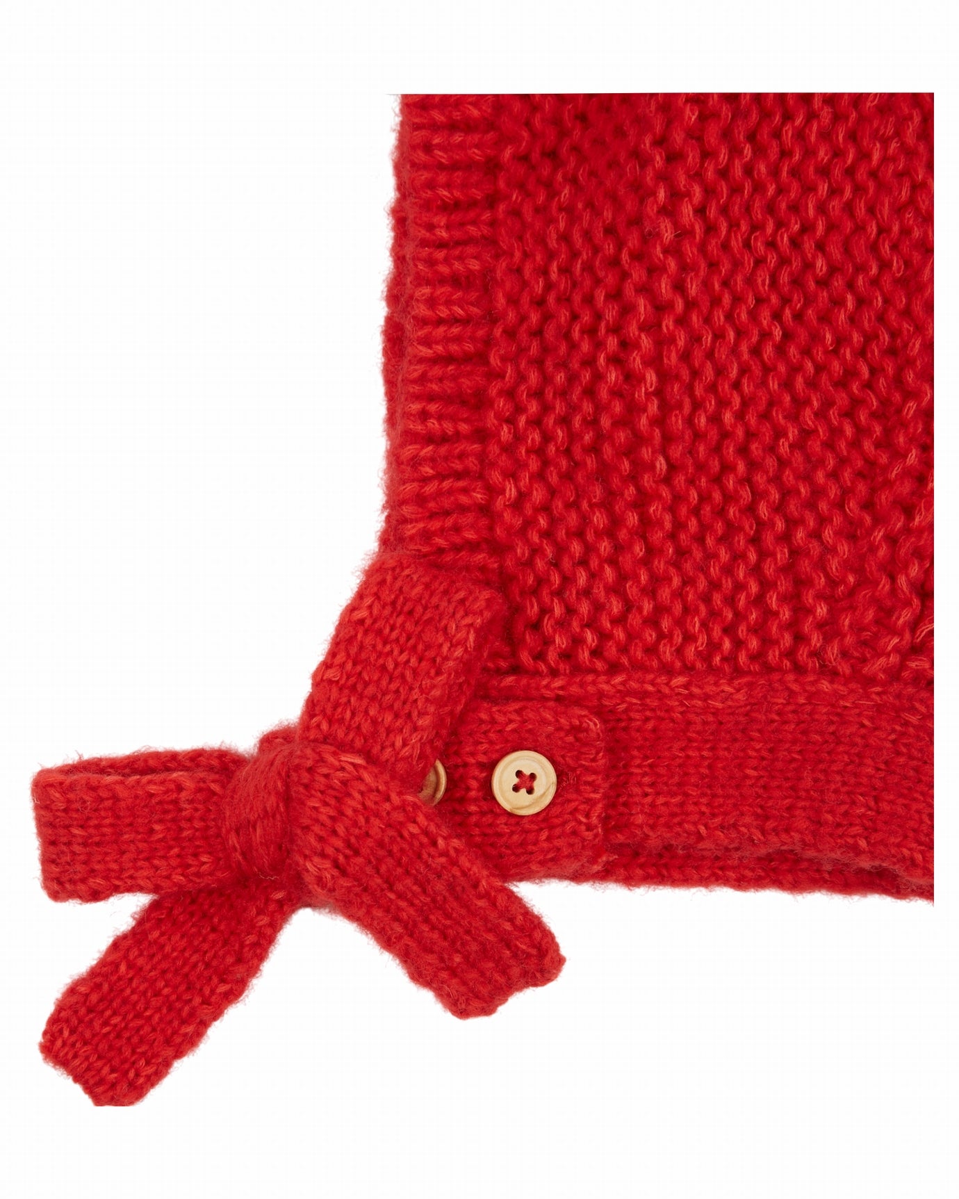Gebreide capuchon met strik - Merinowol en Mako-katoen - Emile et Ida De Capuche Noe - productfoto - afbeelding 4