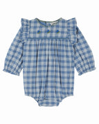 Babyromper met ruches en borduursel - Carreaux Celestine - Emile et Ida - voorkant - afbeelding 2