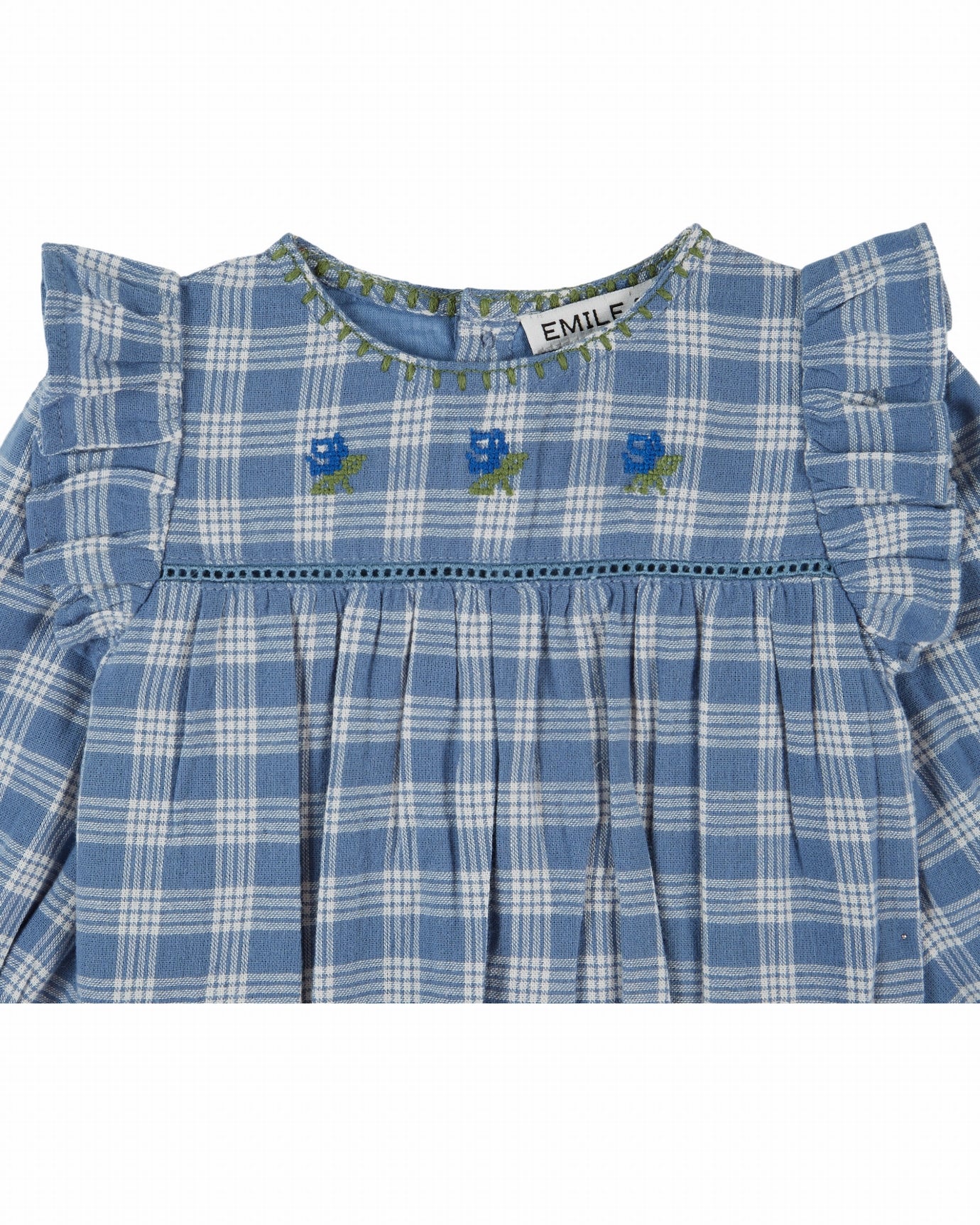 Babyromper met ruches en borduursel - Carreaux Celestine - Emile et Ida - lifestyle - afbeelding 3