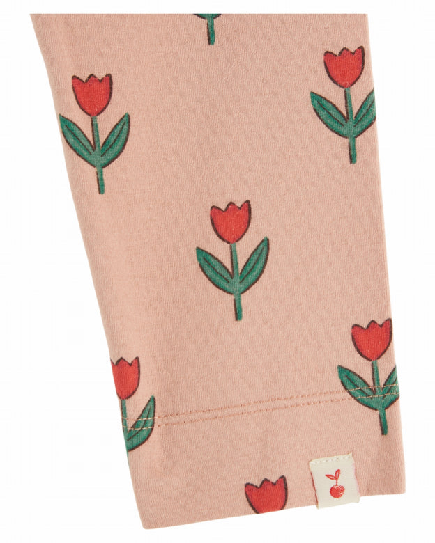 Legging met tulpenprint - Soliflore - Biologisch katoen - Emile et Ida - voorkant - afbeelding 2