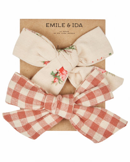 Haarknipje met katoenen strik – Barrette Noeud – Emile et Ida
