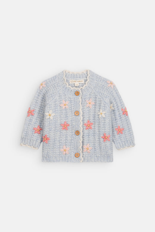 Top Bottom Mony – Gebreide Babyset Lichtblauw – Tencel & Alpaca Blend – Louise Misha