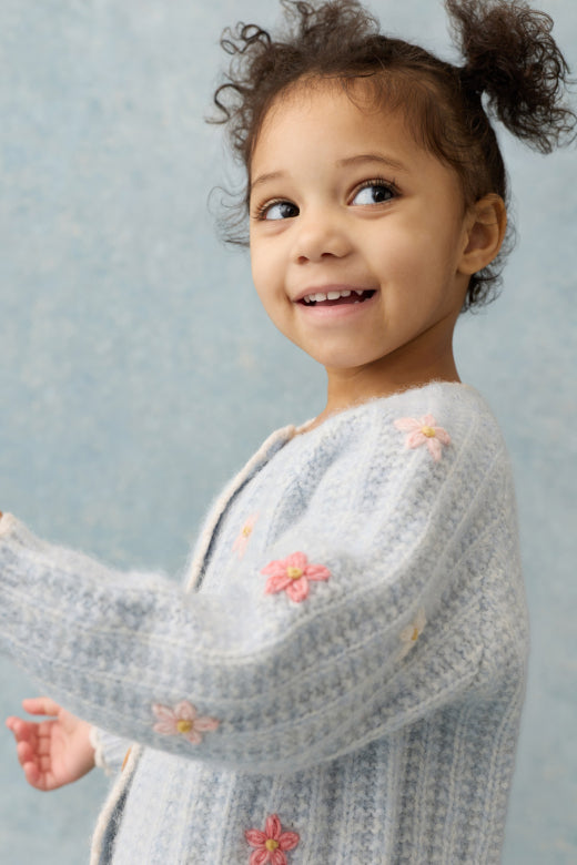 Top Bottom Mony – Gebreide Babyset Lichtblauw – Tencel & Alpaca Blend – Louise Misha