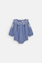 Ilani Romper – Light Blue Denim – 100% Biologisch Katoen – Louise Misha