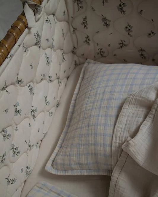 Bed bumper - Satin Quilted Crib Bumper - Biologisch katoen - Bluebell - Garbo & Friends