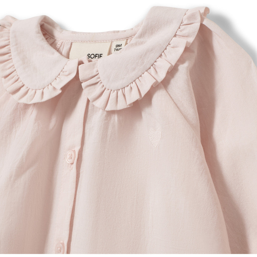 Blouse top Inga - Katoen - Douce Pink/Licht roze - Sofie Schnoor close up