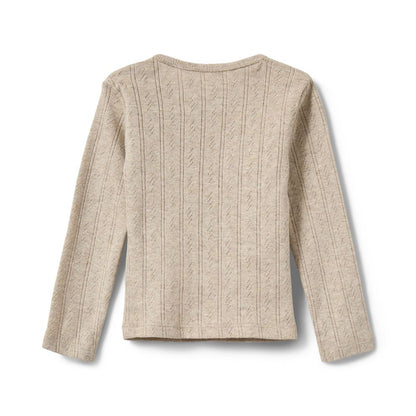 Top lange mouw Petricia - Biologisch katoen - Beige - Sofie Schnoor achterkant