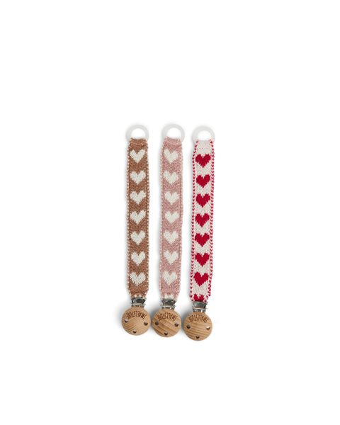 Schnullerband Hearts – 100% gestrickte Baumwolle - SmallStuff