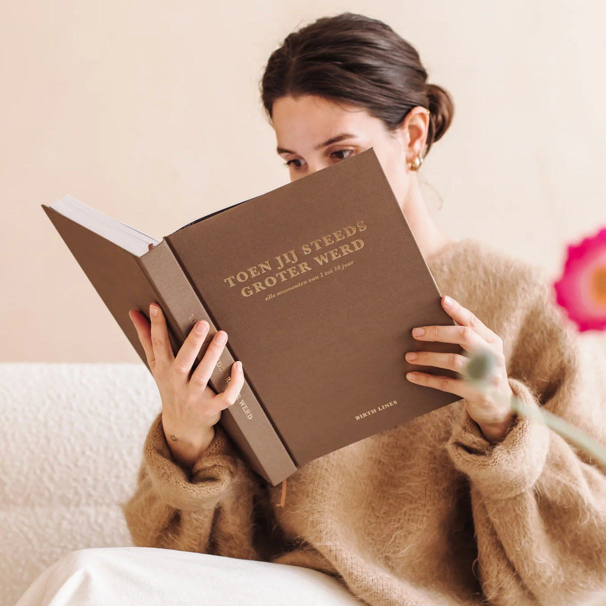 Toen jij steeds groter werd – Livre souvenir d'enfance à compléter de 1 à 10 ans avec souvenirs et étapes clés – Birth Lines