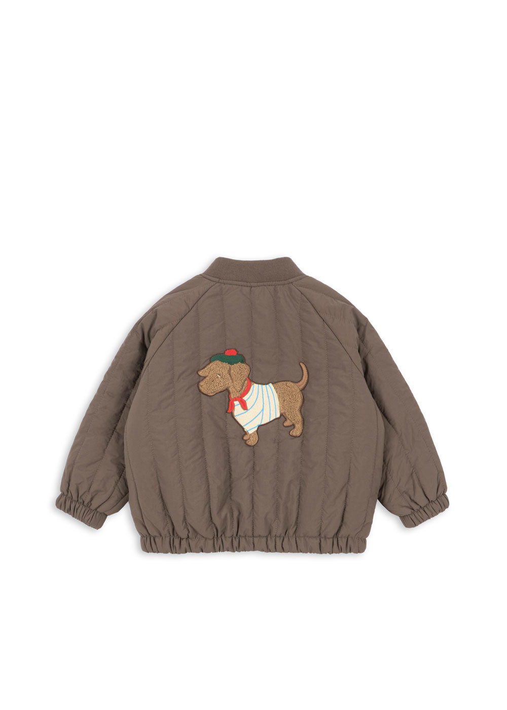 Thermo bomberjas Juno - Terry met geborduurde hond - Walnut - Konges Sløjd - productfoto - afbeelding 2