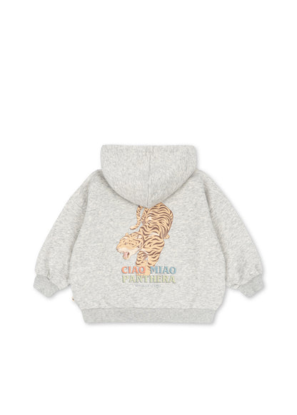 Sweatervest Lou mit Tigerprint – Grey Melange – Konges Sløjd
