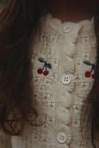Cocolo Cardigan - 100% wol - Ajour/Buttercream - Konges Sløjd