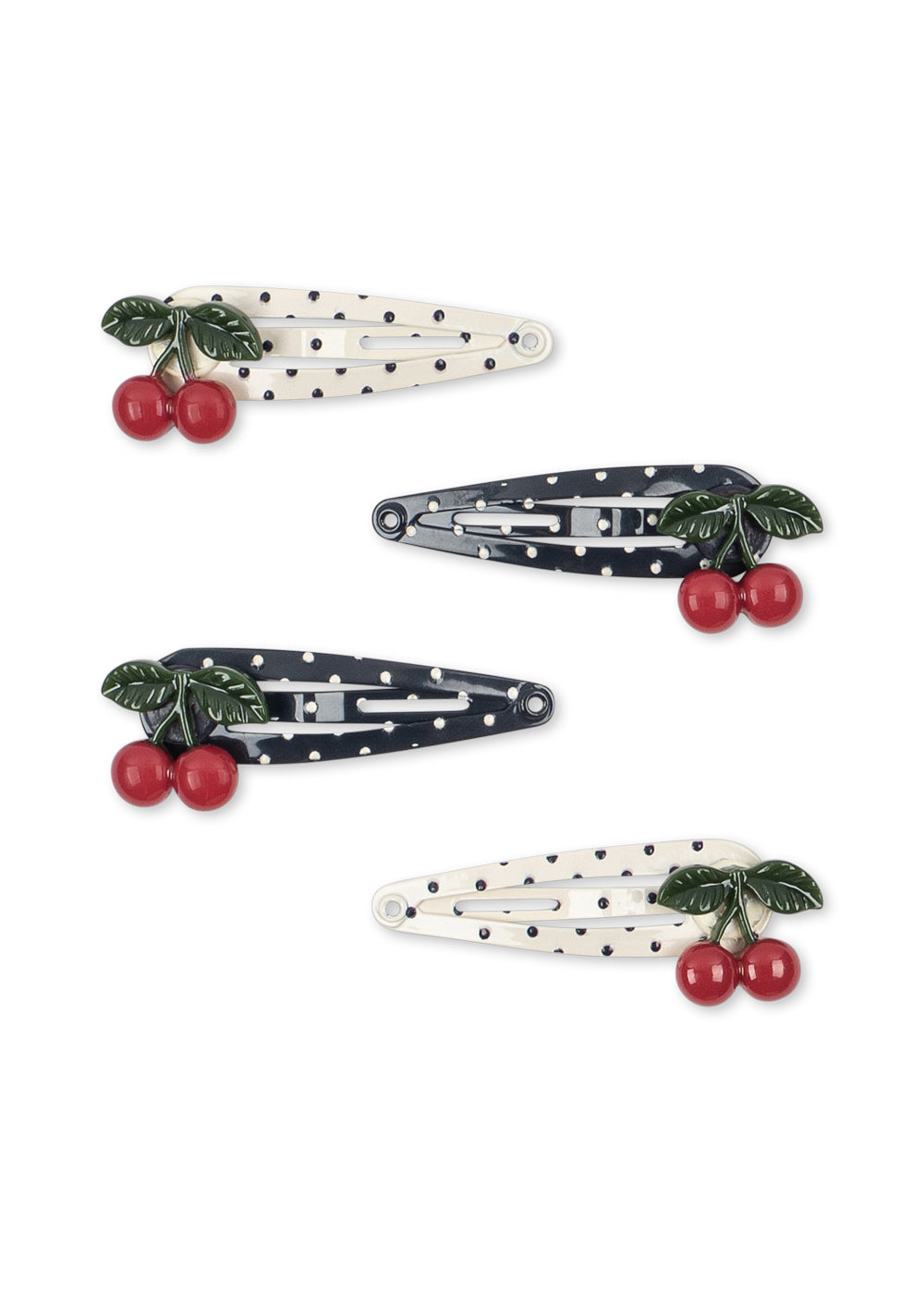 Pinces à cheveux Cherry Dot, paquet de 4 – Konges Sløjd