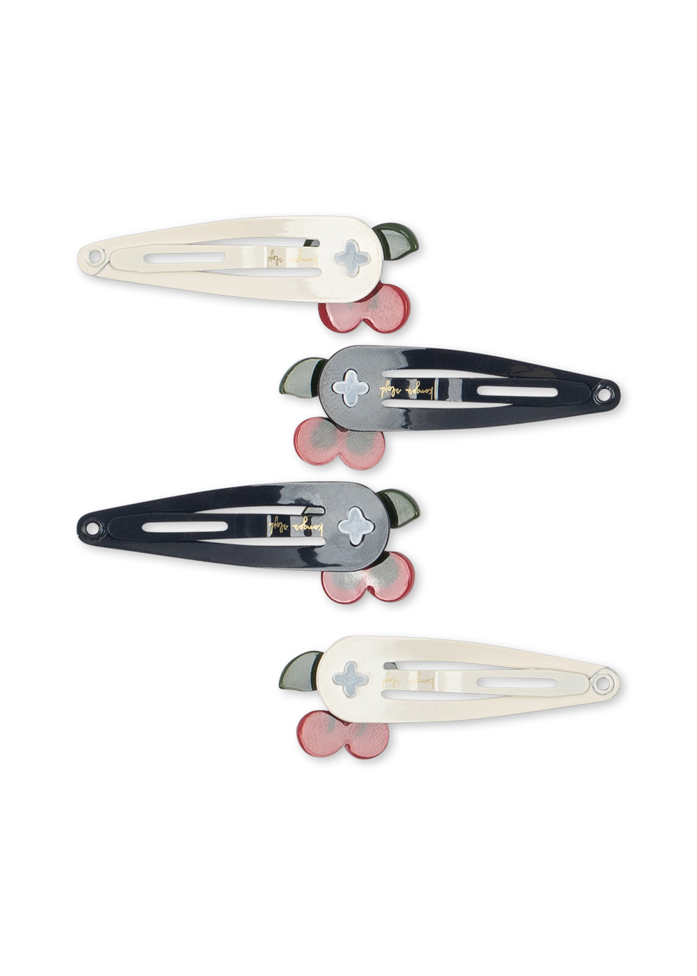 Pinces à cheveux Cherry Dot, paquet de 4 – Konges Sløjd
