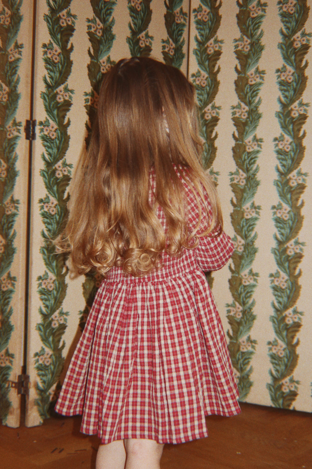 Dress Elin Smock – Brick Check – Organic Cotton – Konges Sløjd
