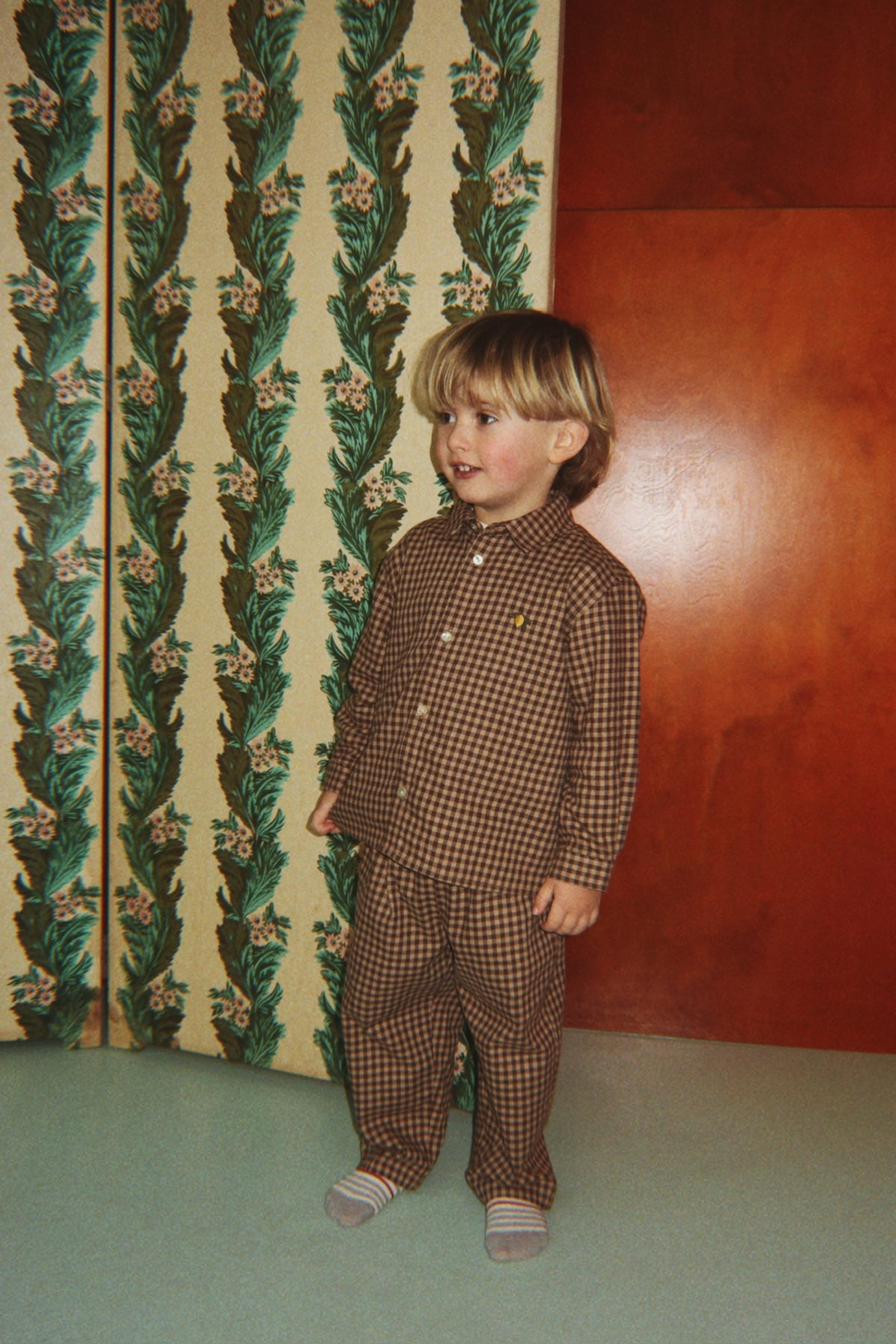 Flannel Trousers Foret – Chocolate Check – Organic Cotton – Konges Sløjd