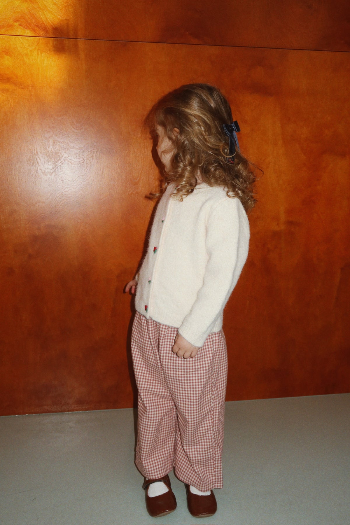Foret Slit Pants Canyon Check – Pantalon enfant à carreaux – Coton bio GOTS – Konges Sløjd