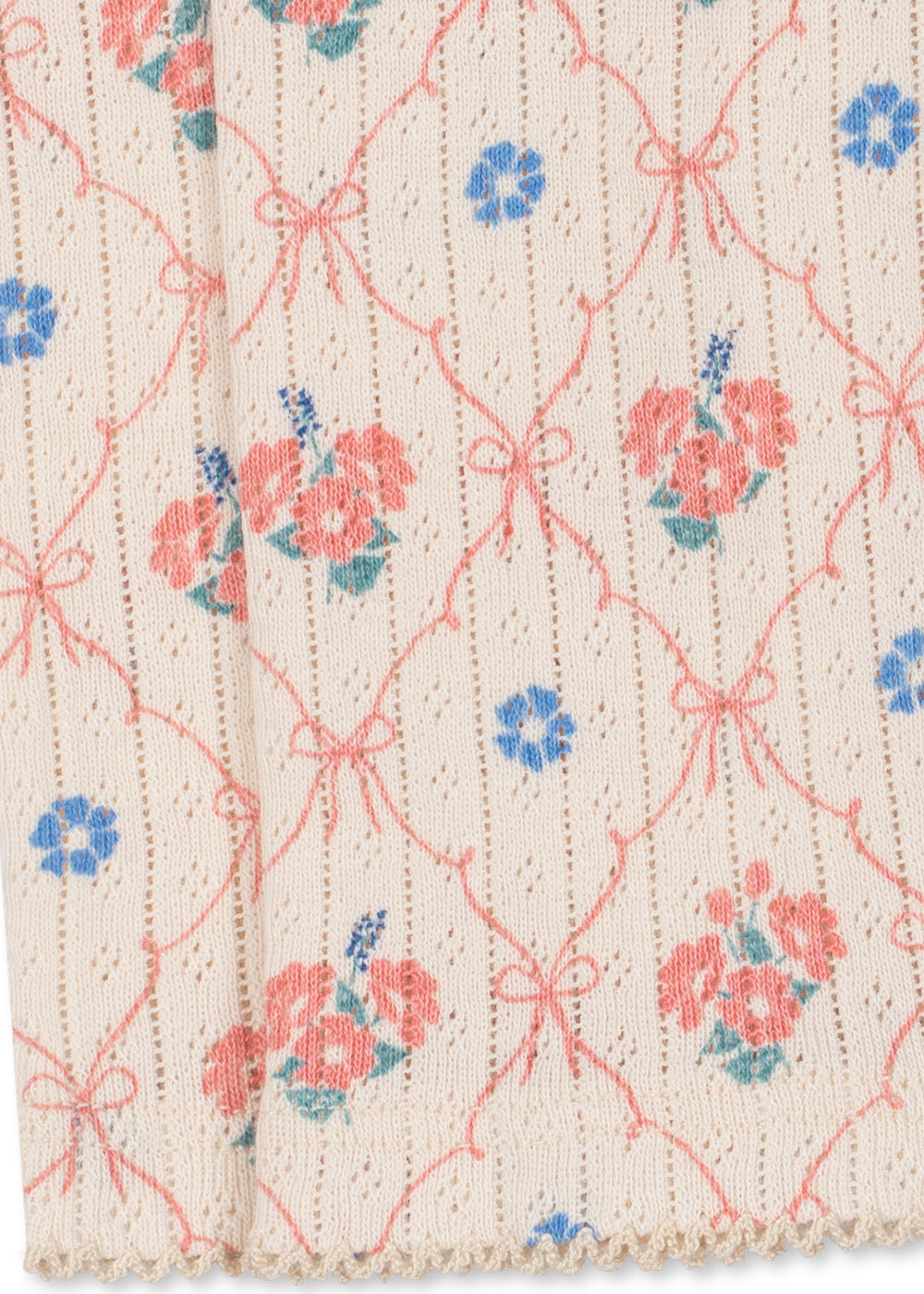 Minnie Pants Fleur Decor – Pantalon bébé doux fleuri – Coton bio GOTS – Konges Sløjd