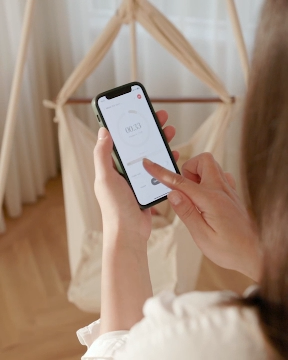 Paket mit Wiegenmotor und Ständer - Hängematte - Classic Bundle Baby Hammock - Moonboon