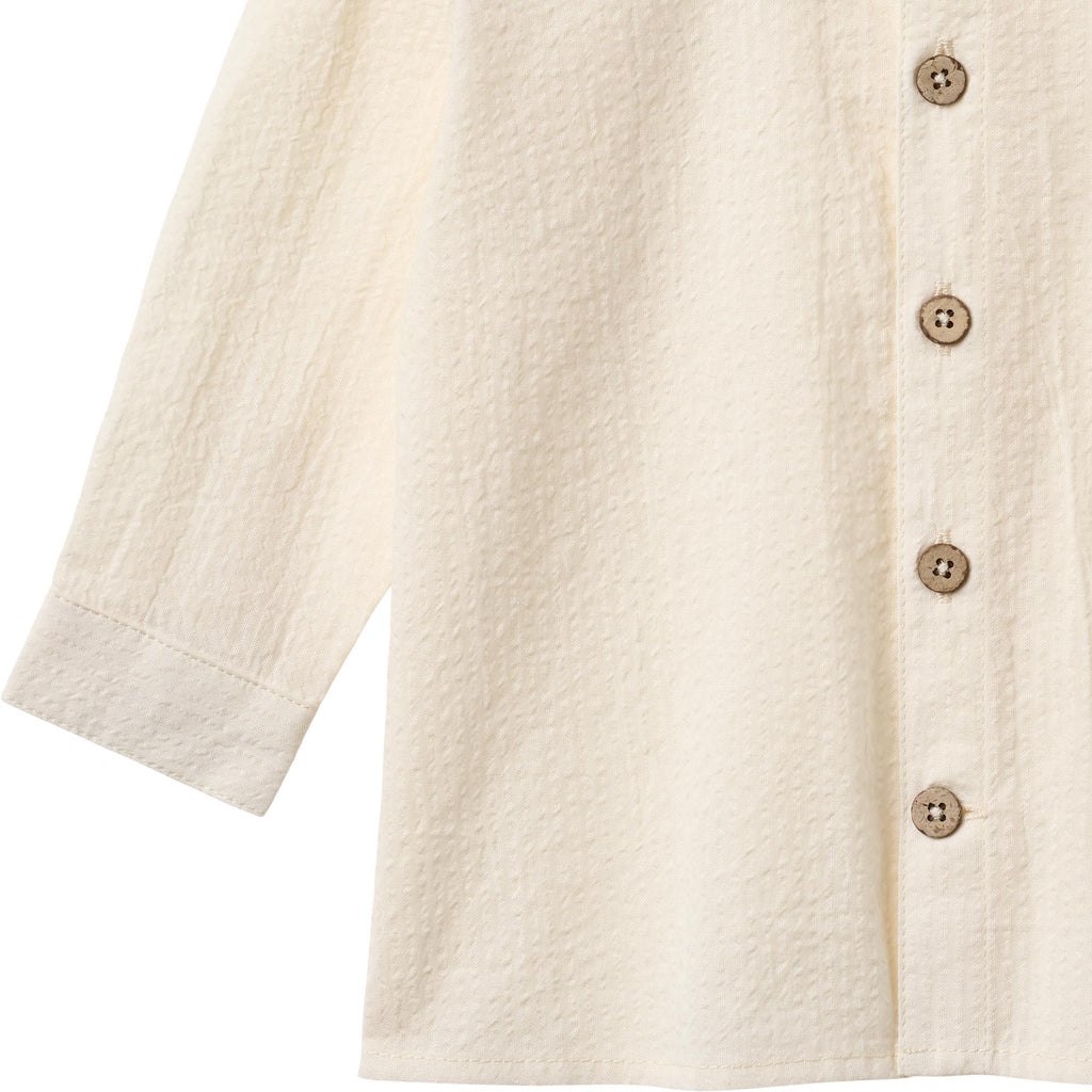 Overhemd top - Shirt Oscar - Biologisch katoen - Ivory/Creme - Wheat close up