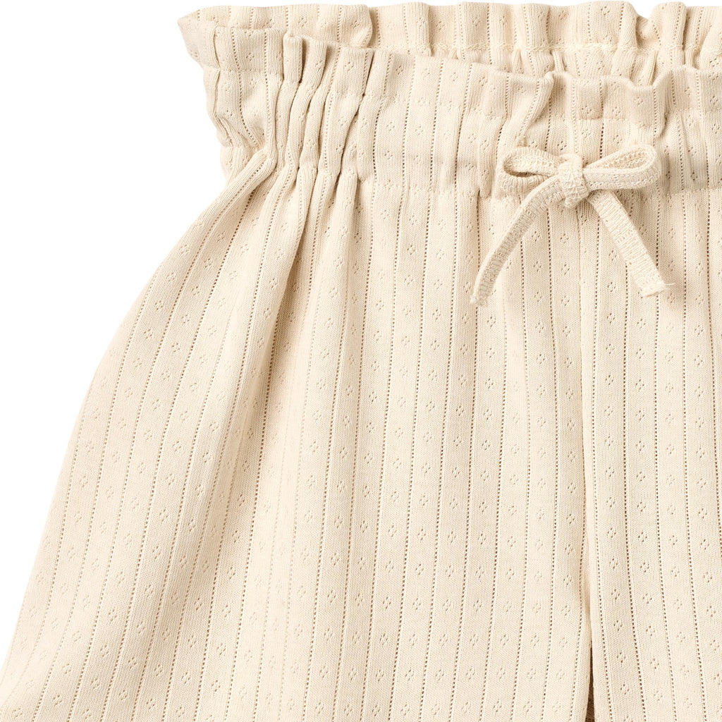 Korte broek - Shorts Ina - Biologisch katoen -  Almond peach - Wheat close up