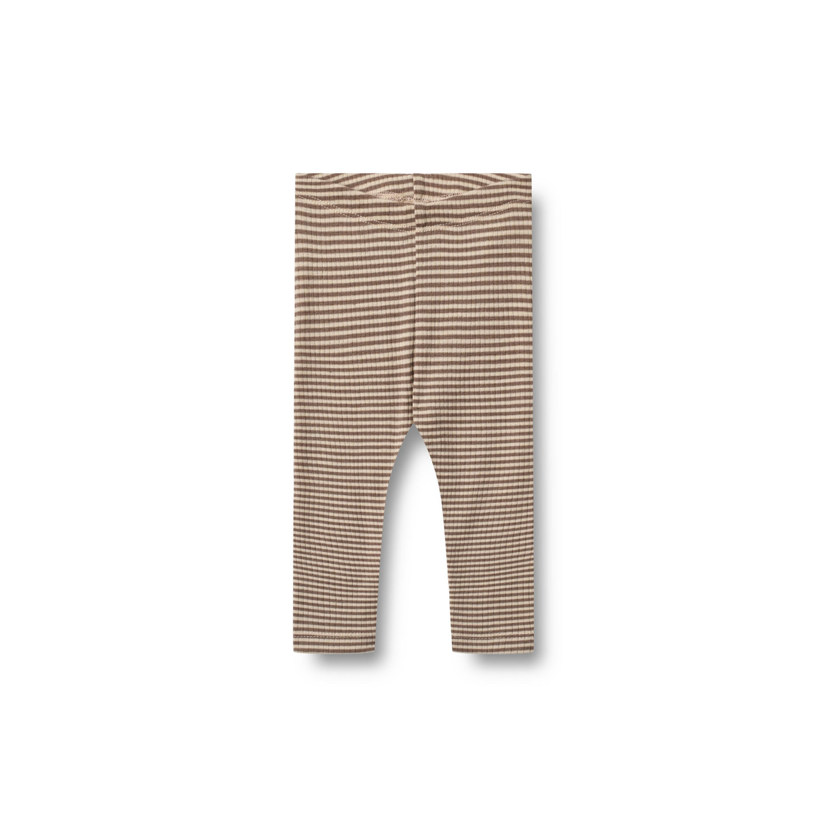 Wollen legging Agi - Wood Stripe - 100% merino wol - Wheat achter