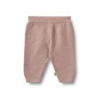 Gebreid broekje Antonie - Biologisch katoen - Wheat dry rose voorkant